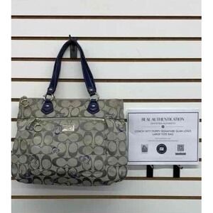 Coach 18711 Poppy signature Glam Large Tote Bag